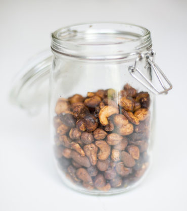 Honey Roasted Nuts - home cooking with julie