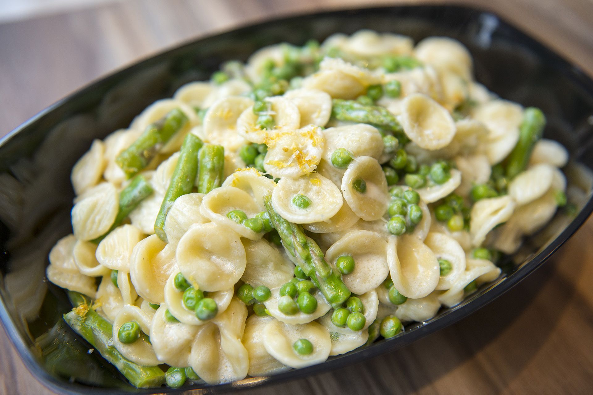 ORECCHIETTI WITH MASCAPORNE PEAS AND ASPARAGUS RECIPE BY HOME COOKING WITH JULIE NEVILLE