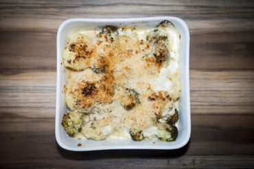 roasted cauliflower and broccoli bake Home Cooking with Julie Neville
