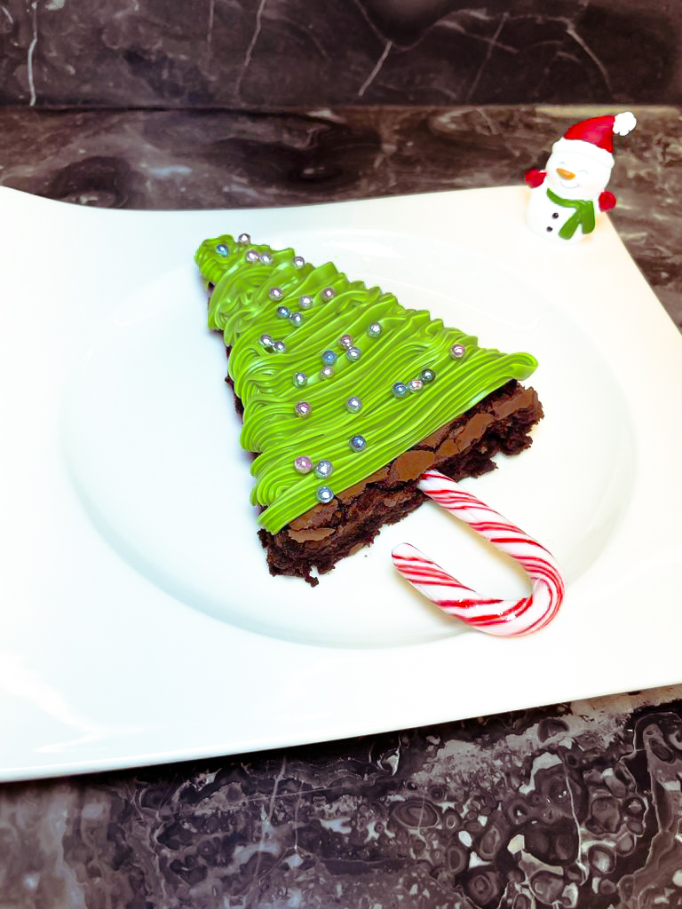 Christmas tree brownies recipe