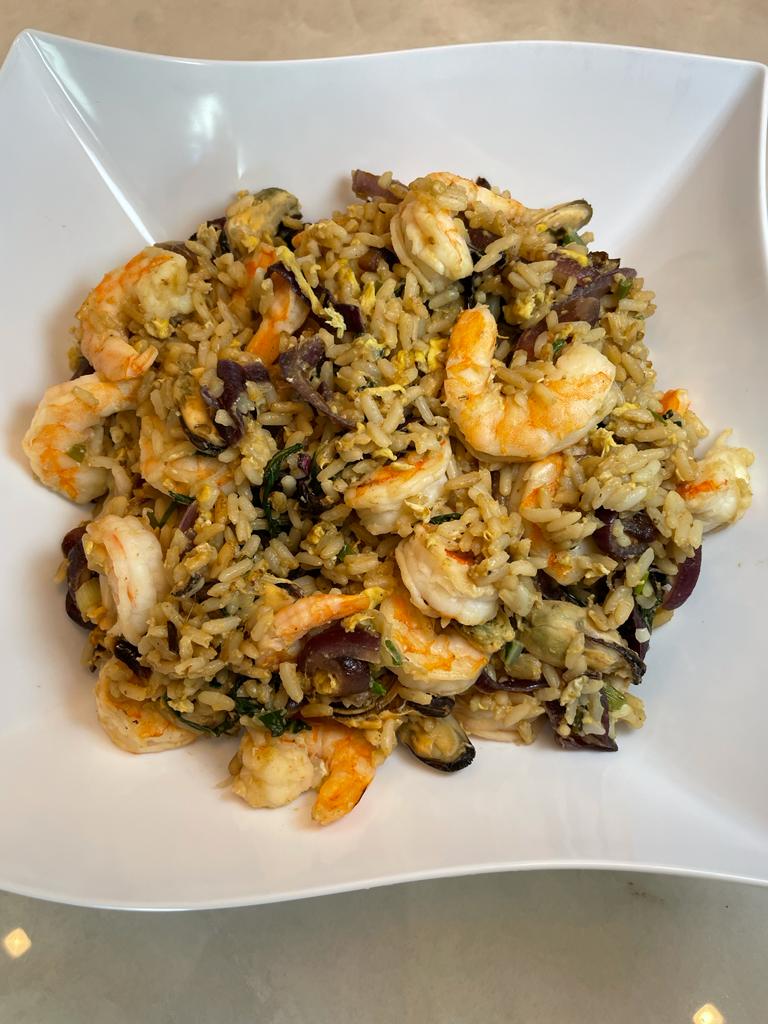 seafood fried rice recipe by home cooking with julie neville4