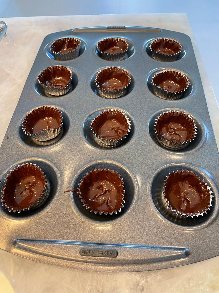Bourbon pecan chocolate cups recipe by home cooking with julie neville2
