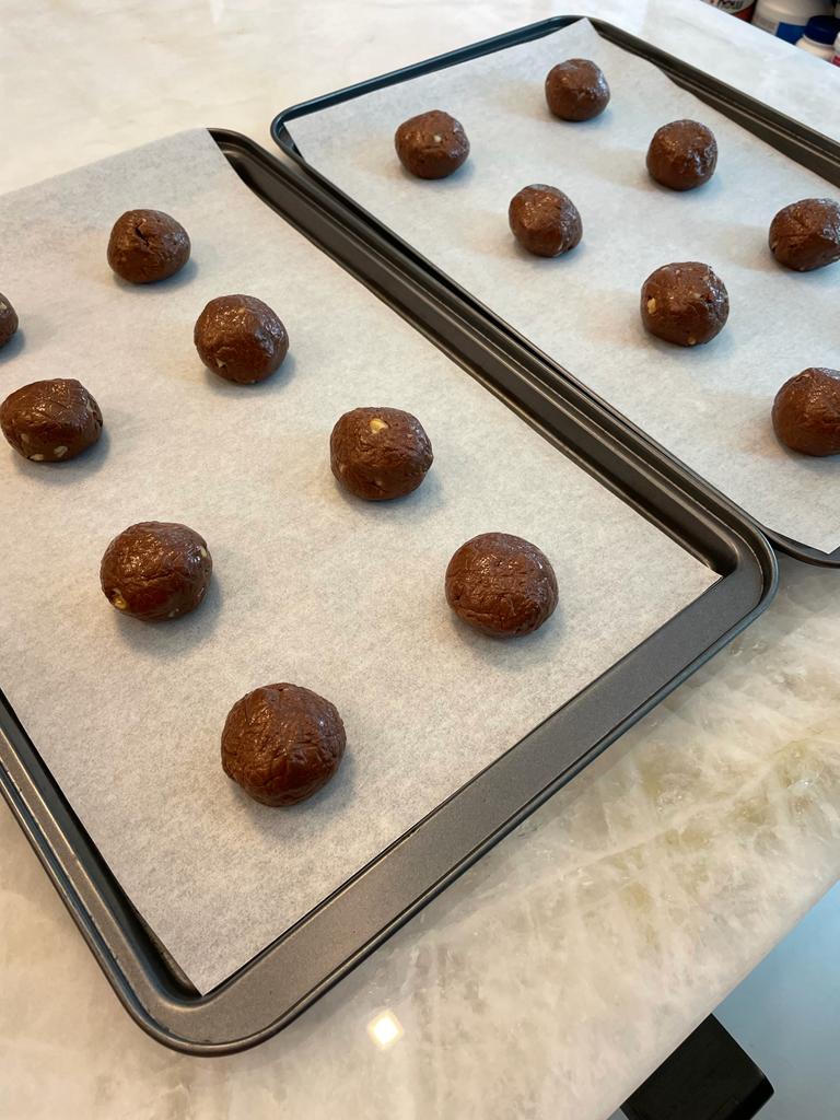 Chocolate walnut brownie bites recipe by home cooking with julie neville6