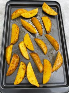 spicy potato wedges recipe by home cooking with julie neville10