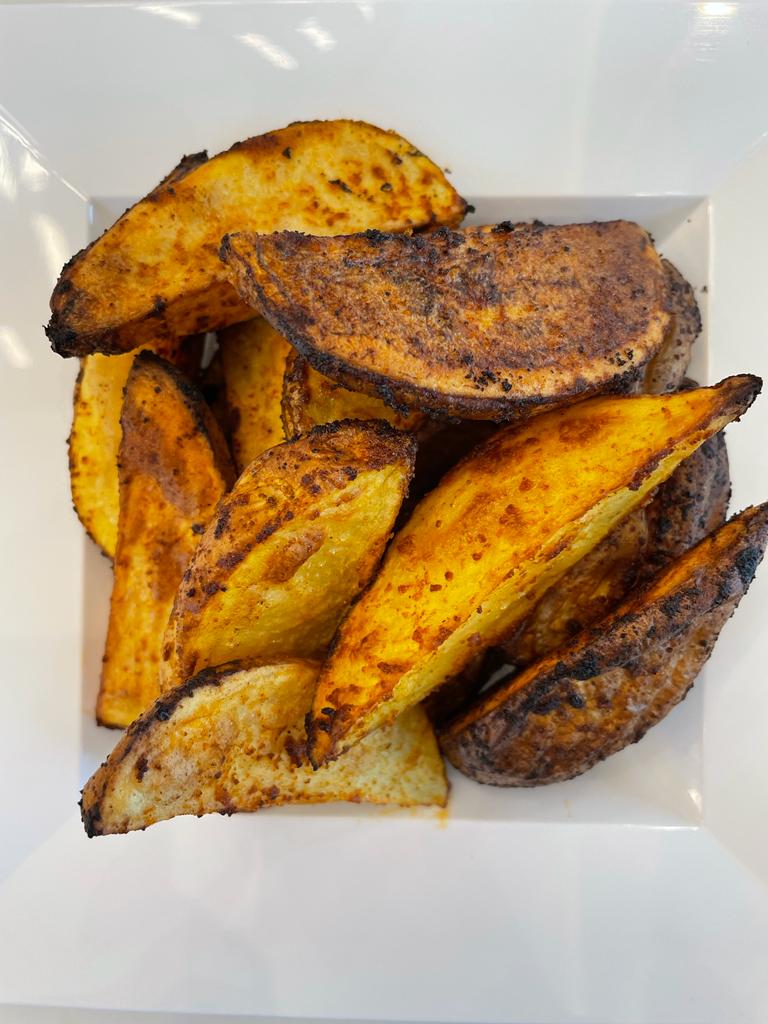 spicy potato wedges recipe by home cooking with julie neville10