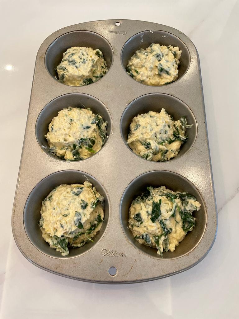 spinach and cheddar muffins recipe by home cooking with julie neville1