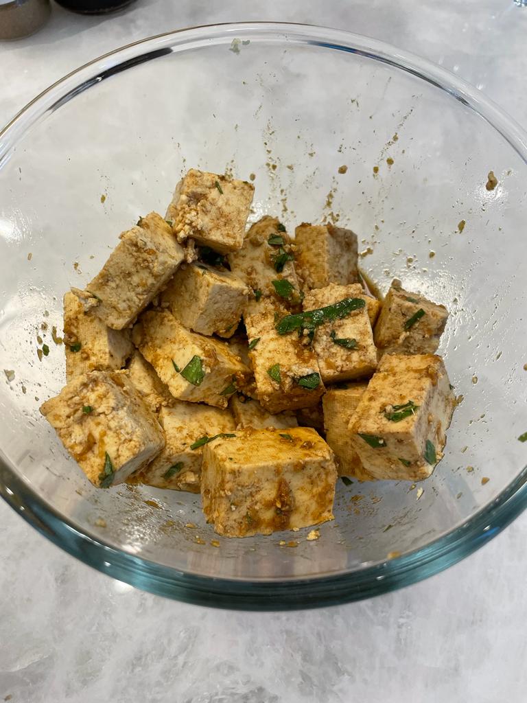 Spicy fried tofu recipe by home cooking with julie neville0
