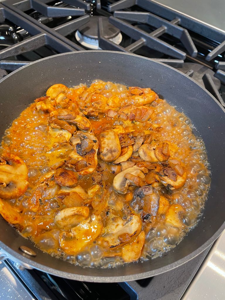mushroom strognoff recipe by home cooking with julie neville0