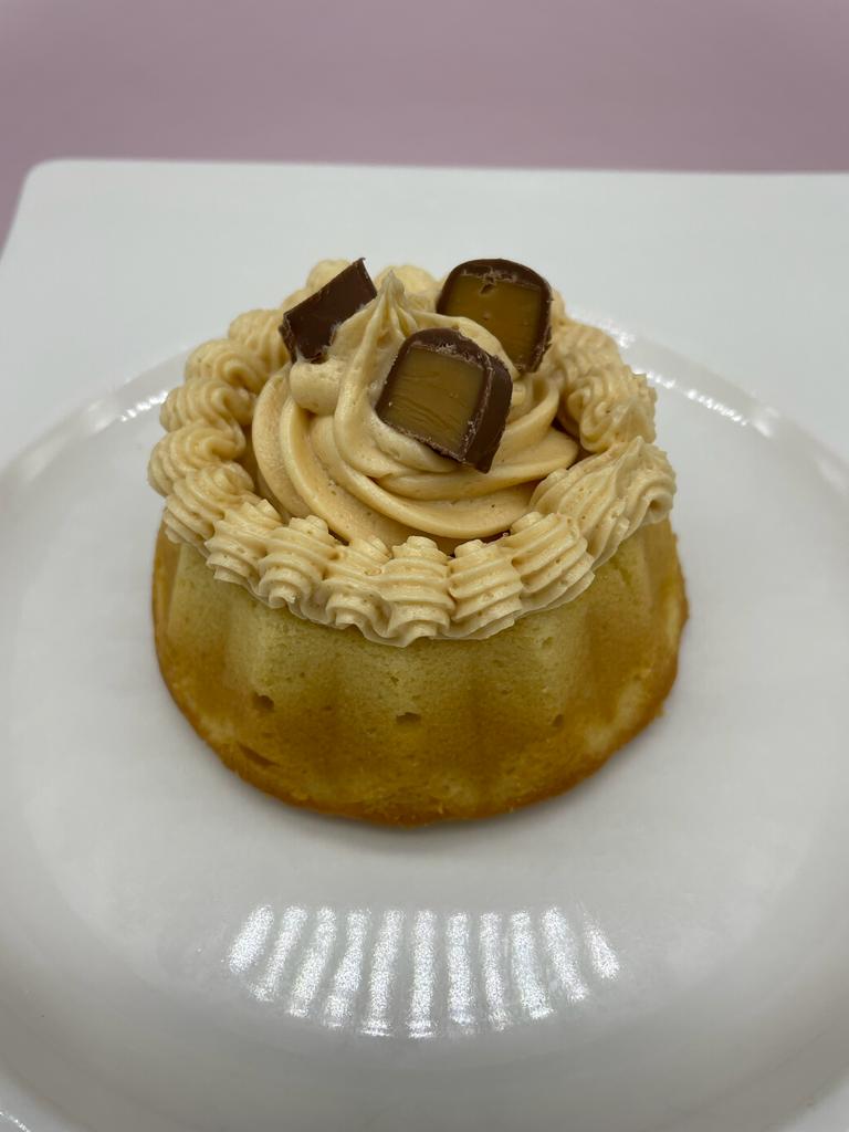 Mini vanilla bundt cakes with caramel buttercream recipe by home cooking with julie neville13