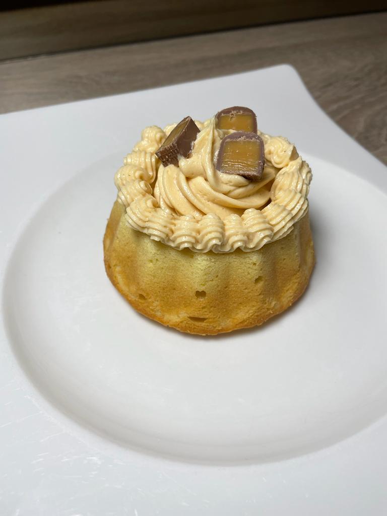 Mini vanilla bundt cakes with caramel buttercream recipe by home cooking with julie neville0