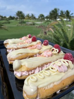 Raspberry white chocolate eclairs recipe by home cooking with julie neville35