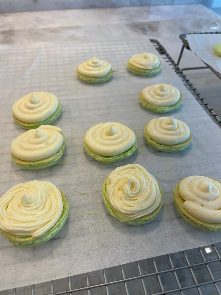 Sweet lime macarons home cooking with julie neville