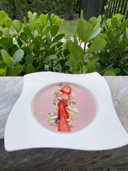 Strawberry smoothie bowl recipe by home cooking with julie neville4