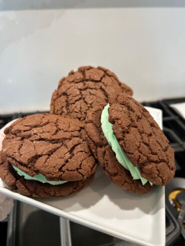 Mint Chocolate Sandwich Cookies