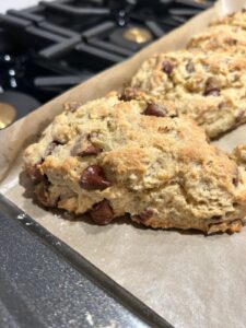Hazelnut Chocolate Chip Scones